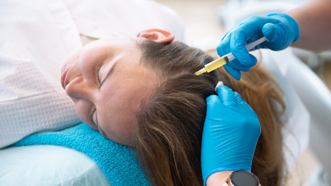 PRP-терапия волосистой части головы